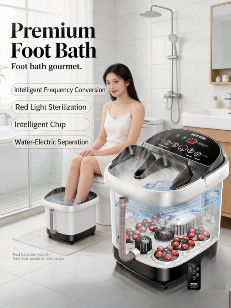 Deep Barrel Fully Automatic Electric Foot Spa Constant Temperature Heating Foot Massager Tub Household Foot Bath Basin