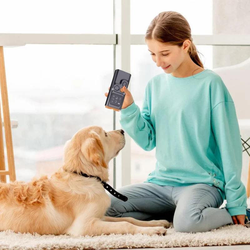 

Ограничитель лая собаки Перезаряжаемый помощник поведения собаки с HD-дисплеем и светодиодным фонариком Остановите плохое поведение без шелушения или натирания