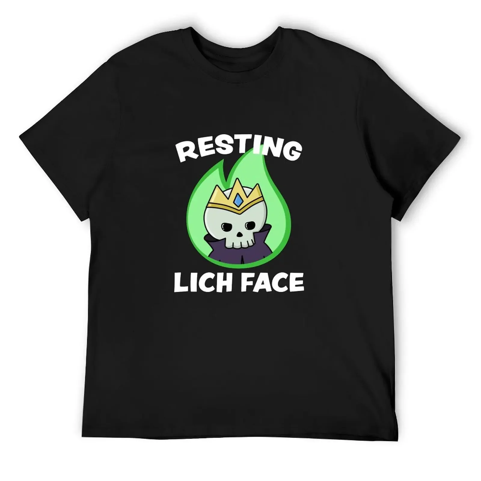 

Resting Lich Face T-Shirt oversize t-shirts man graphics boys animal print graphic tee shirt shirts men