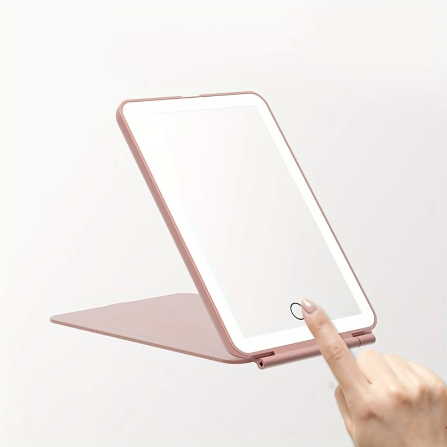 Miroir de maquillage LED de bureau de voyage léger de 7,9 pouces avec 3 couleurs de lumière pour une utilisation de beauté portable