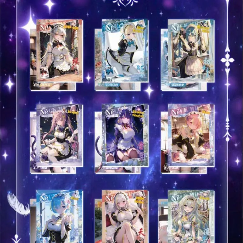 Wholesales Goddess Story Collection Card Waka Shining Star Glue Maid Antiquity Beautiful Color Trading Acg Cards