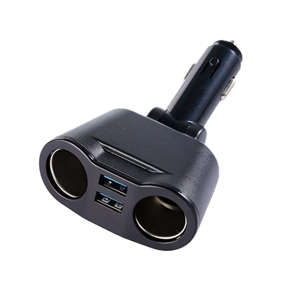 Car Cigarette Lighter Socket Splitter Charger 12V-24V Dual USB QC 3.0 Quick Charge Digital Display Adapter For Phone DVR Charger