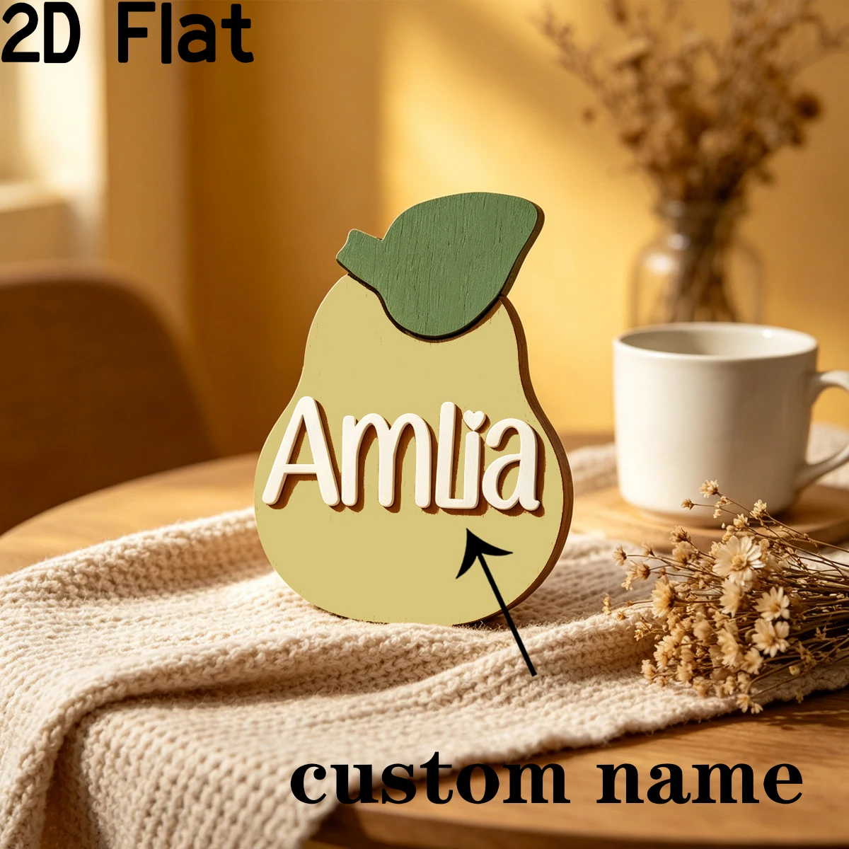 1Pc Aangepaste Gele Peer Houte - Baby Nursery Yellow Walls recensie en prijs