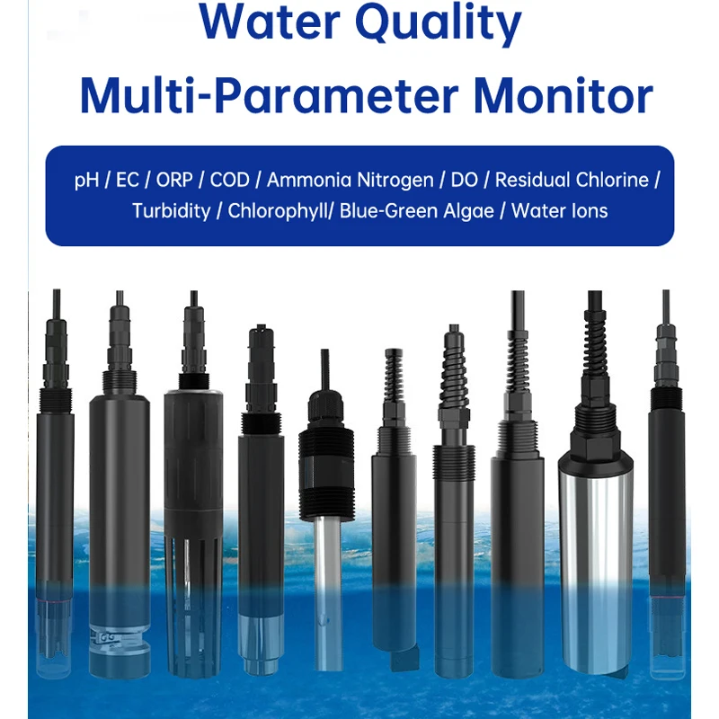 Multi-parameter Water Quality Analyzer Meter Monitor Transmitter with pH TDS ORP EC DO CL Turbidity