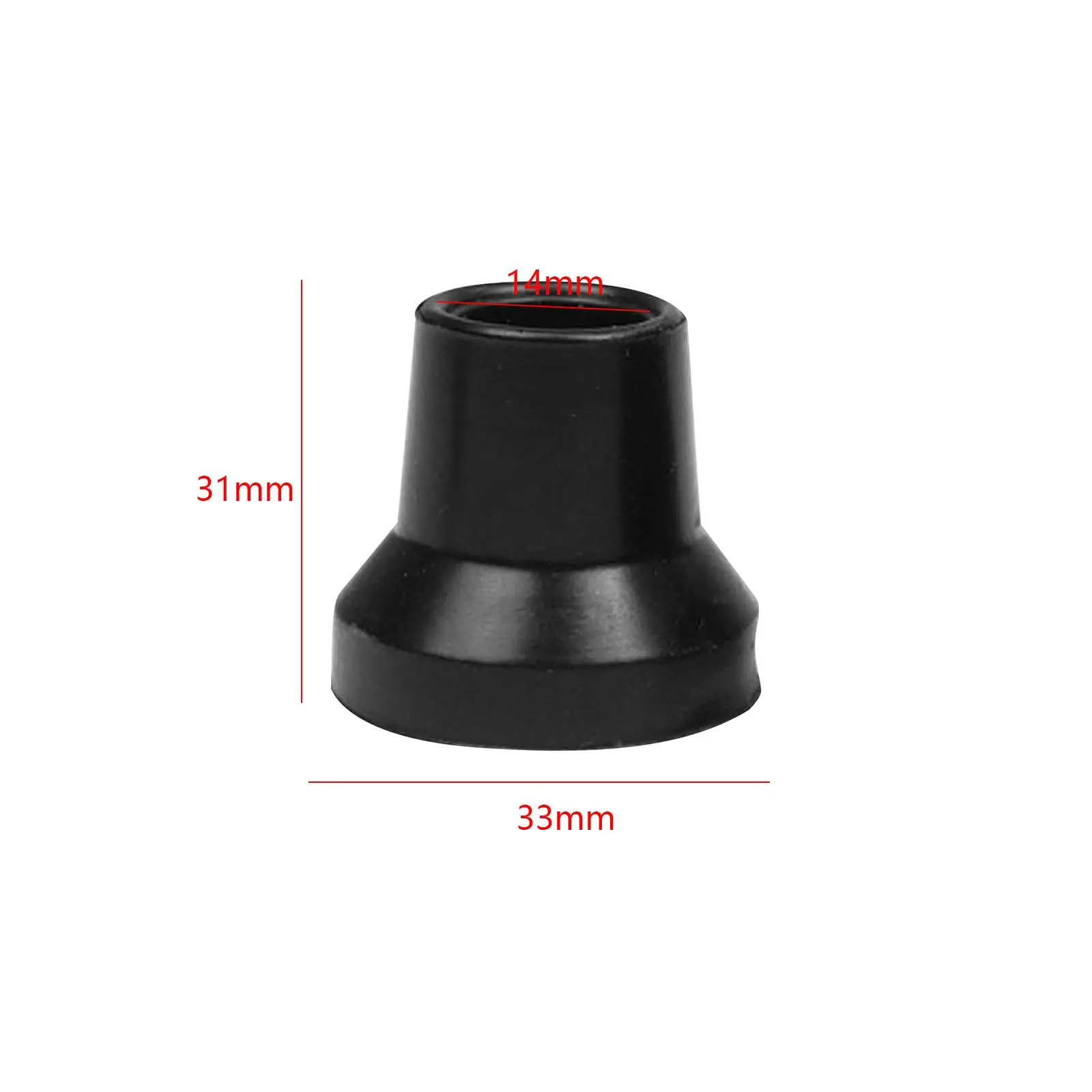 4x Tips Replacement Cane Tips High Performance Reinforced Rubber Feet Cap for Seniors Walking Crutches