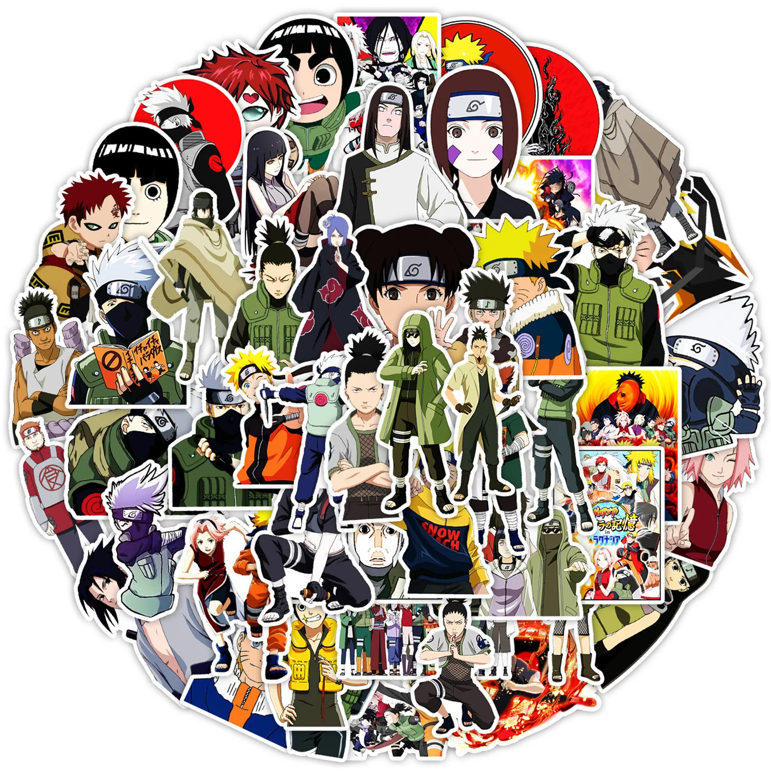 50 stks Naruto Cartoon Graffiti Stickers Koffer Laptop Scooter Waterdichte DIY Sticker Decoratie