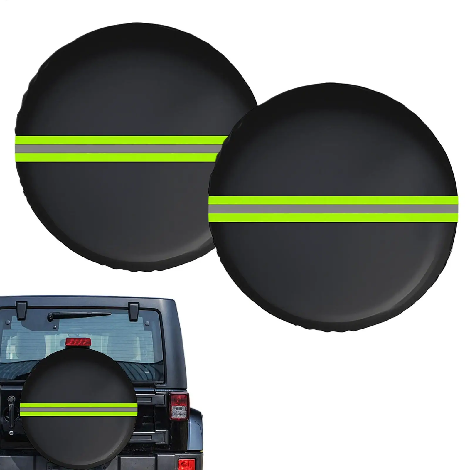 

Tire Covers For Cars Outdoor Waterproof Tire Covers Dustproof Waterproof Reflective Protector For Outdoor Roadtrip Garage