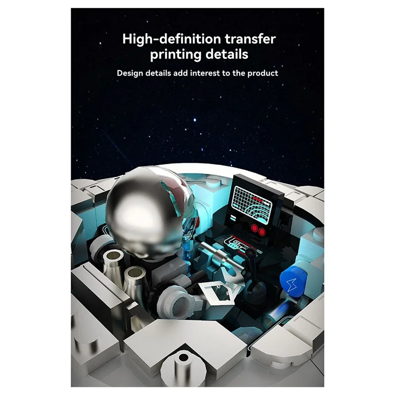 FBIL-UFO Luchtvaart Wetenschap Bouwsteen Schip Ruimtevaartuig Puzzel Assemblage Ornament Model