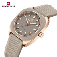 NAVIFORCE moda mujer Casual elegante Simple polígono cuarzo reloj de silicona regalo para mujer reloj de pulsera Casual reloj femenino