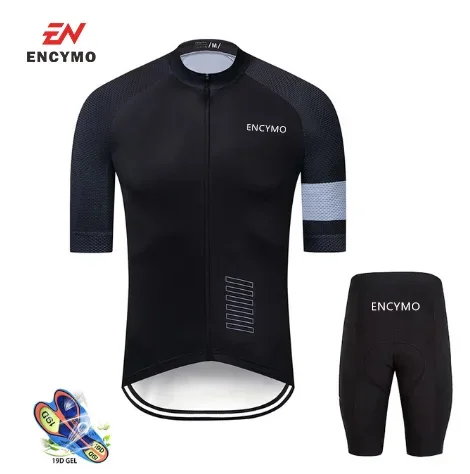 

2022 Cycling Jersey Clothes Bib Shorts Set Gel Pad Mountain Cycling Clothing Suits Outdoor Mtb Bike Wear ENCYMO