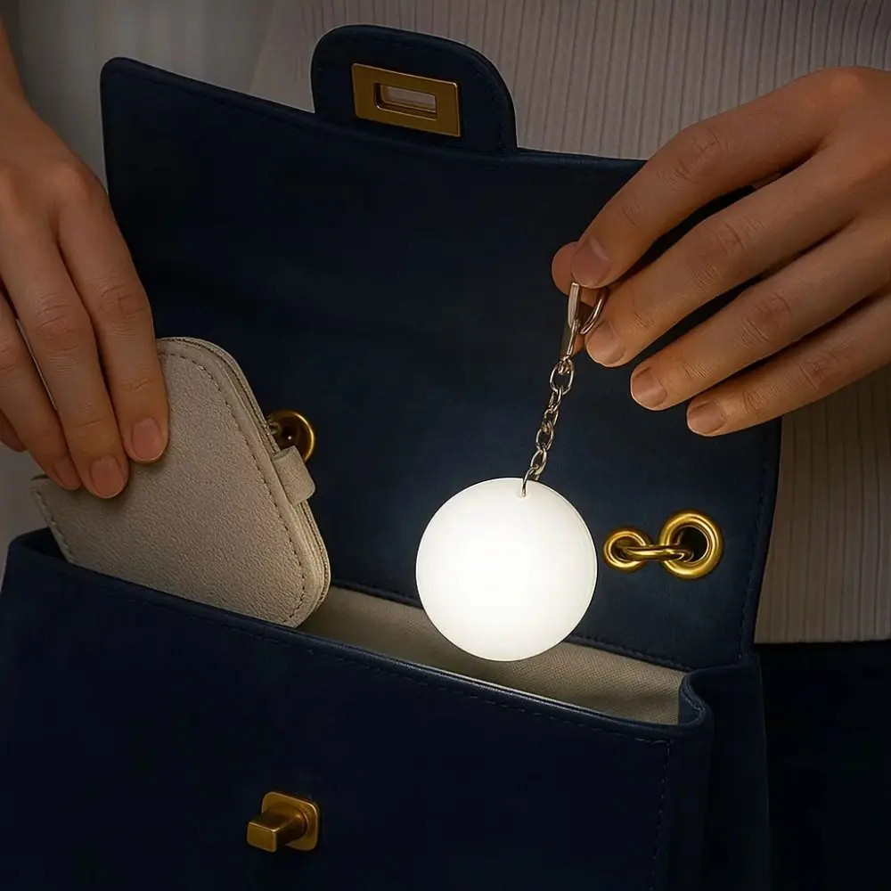 Automatic Motion Activation Heart-Shaped LED Light TypeC Charging Portable Mini Handbag Light Touch Control Wallet Light