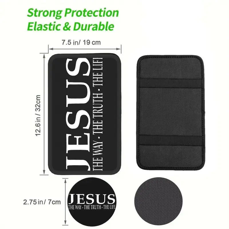 3pcs Jesus & Truth Theater Photo Armrest Cup Holder Set Car Interior Accessories and Decorations for Men and Women,