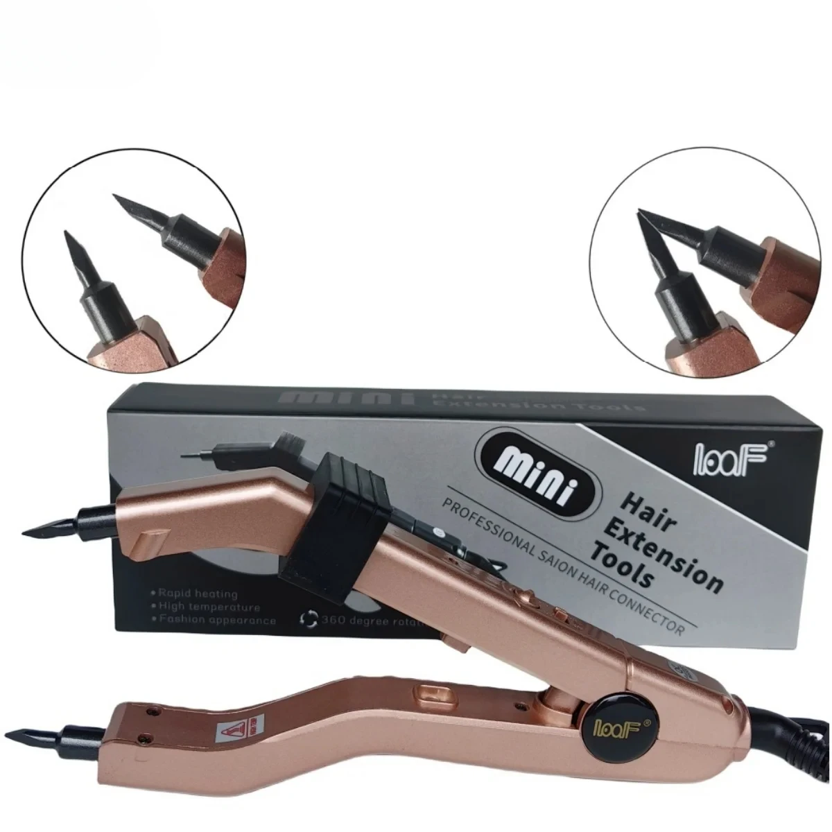 

Top sell!Sharp tip Quality Heat Hair Connector KIT 210 degree jr609 Temperature Controllable Heat Iron fast hot iron