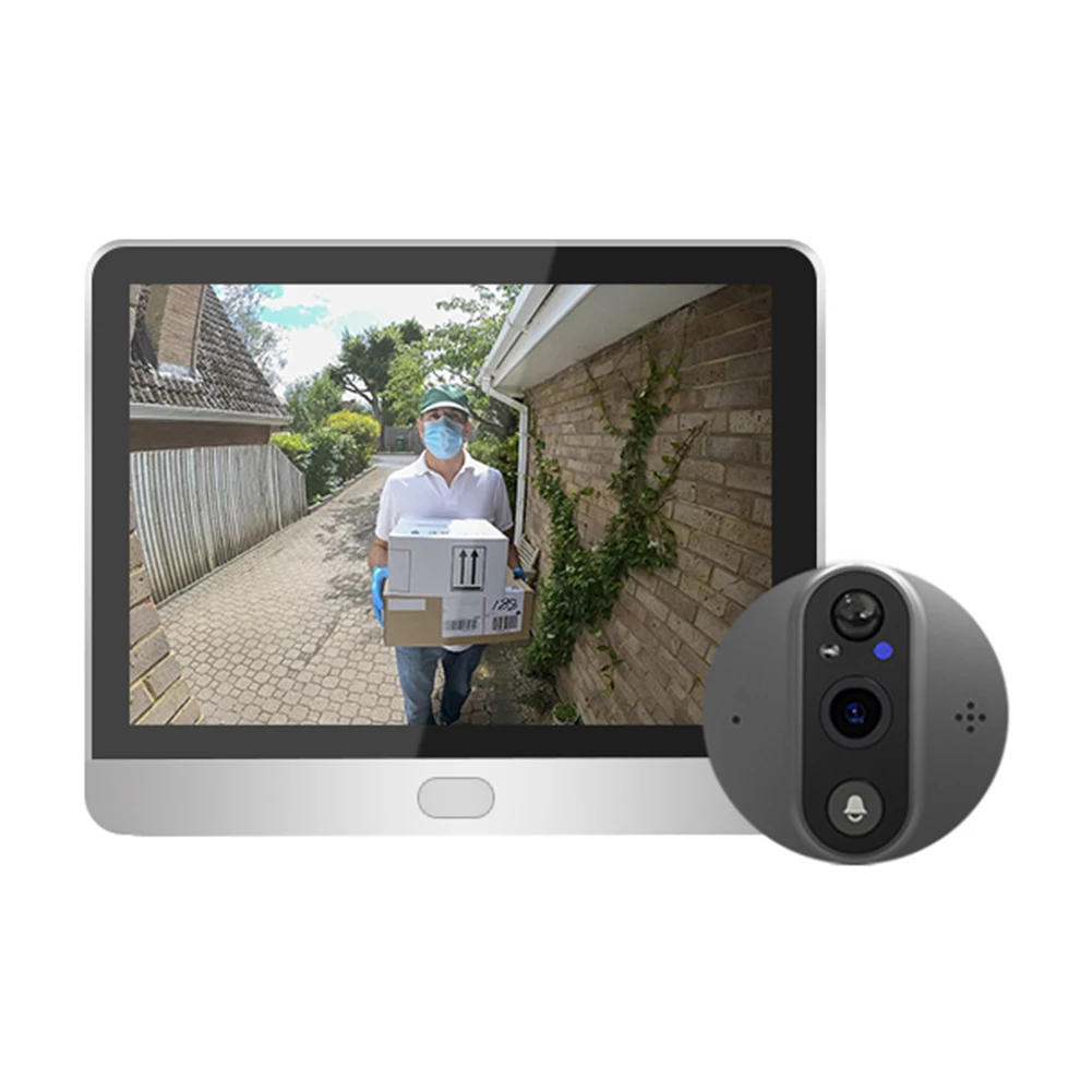 WiFi Door Peephole Viewer 4.3 IPS Screen Digital Door Viewer PIR Motion Detection for Home Security Accessories