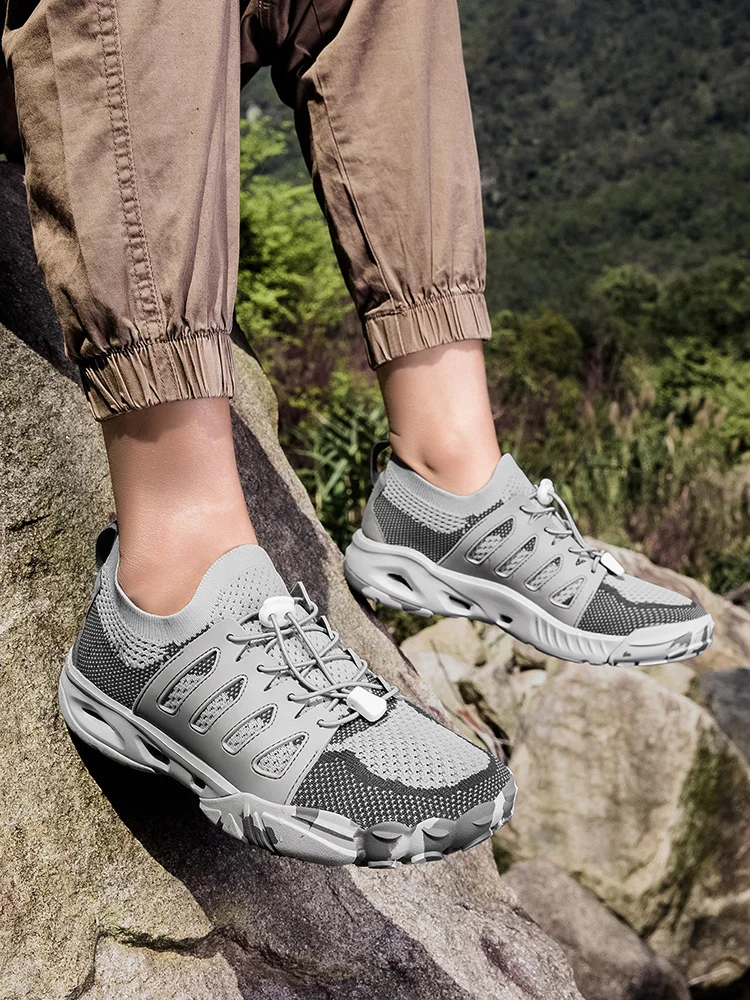 Mountaineering Hiking Shoes Mens Outdoor Comfortable Wearable Climbing Trekking Sneakers Mens Sports Work Shoes