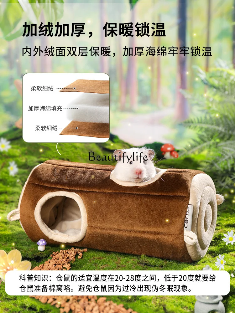 Hamster Winter Cotton Pet Nest Small Stump Cotton Pet Nest Insulation Shelter