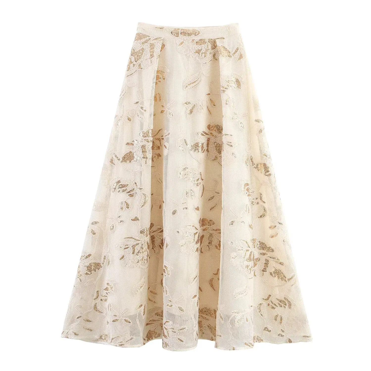 

Faionable Beaded Embroidery Two-Piece Set Spring New Women's Clothing Design JNLEAOG Loose Fit Long Sve V-Ne ort Coat