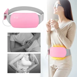 Electric Period Cramp Massager Vibrating Heating Belt for Menstrual Colic Waist Stomach Abdominal Warm Palace Belt Artifact