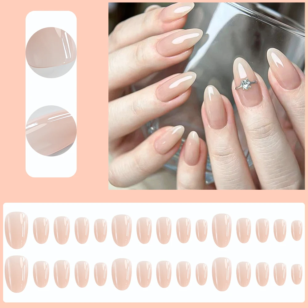 150 pçs m/s/xs curto oval unhas falsas nu cobertura completa imprensa em unhas para outono & inverno mulheres macias wearable unhas falsas td