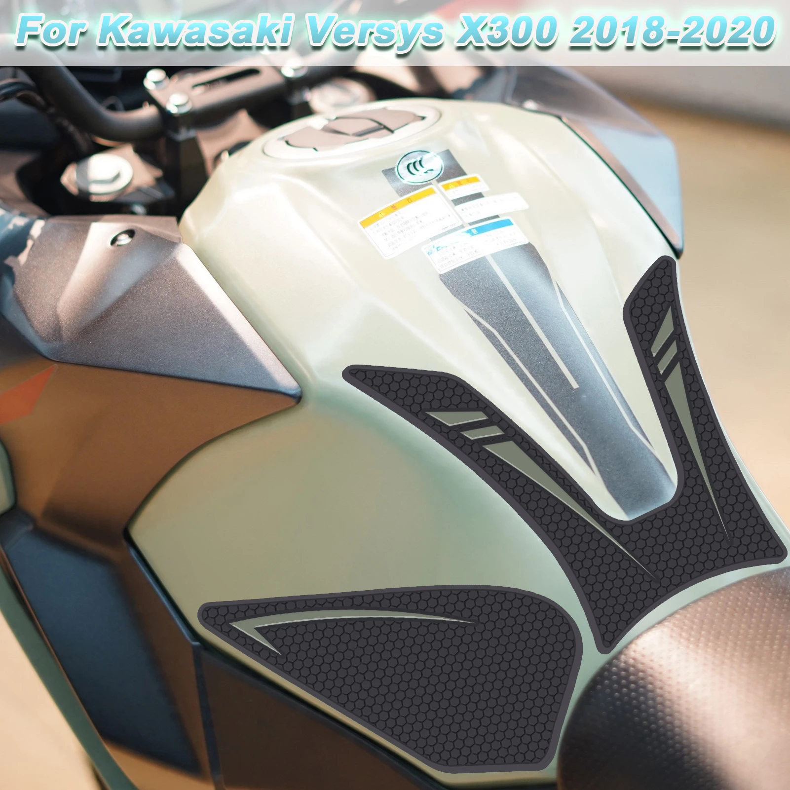

Для Versys X300 накладки на топливный бак для Kawasaki Versys X300 2018-2020, боковая наклейка на топливный бак, противоизносная наклейка, аксессуар для мотоцикла