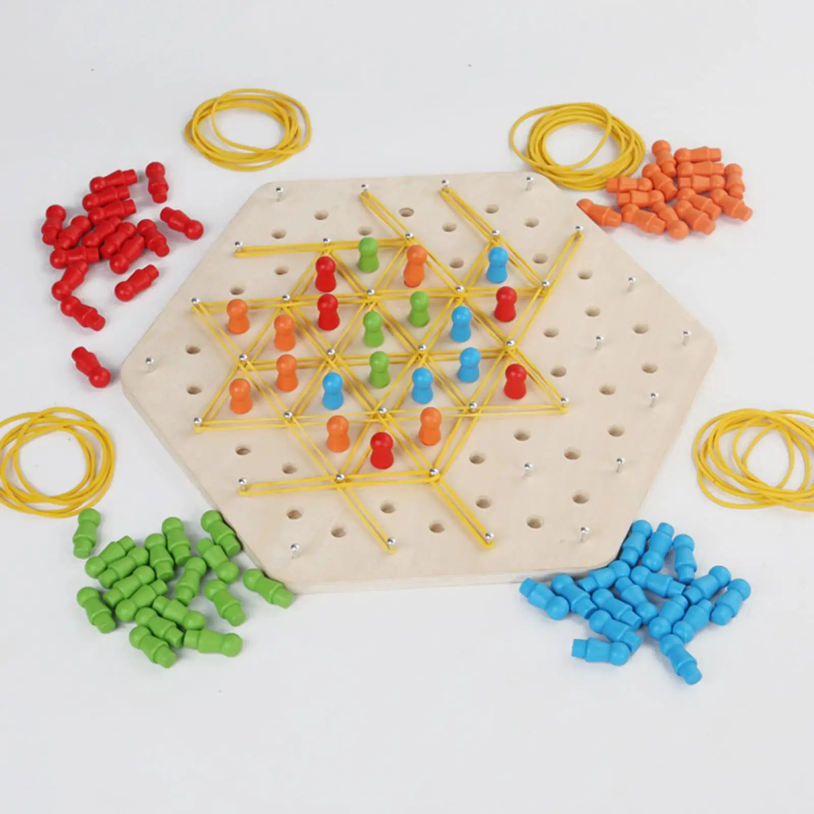 

Chain Triangle Chess Game Educational Toy Intelligence Development Tabletop Game Interactive Game for Parent Child Activity