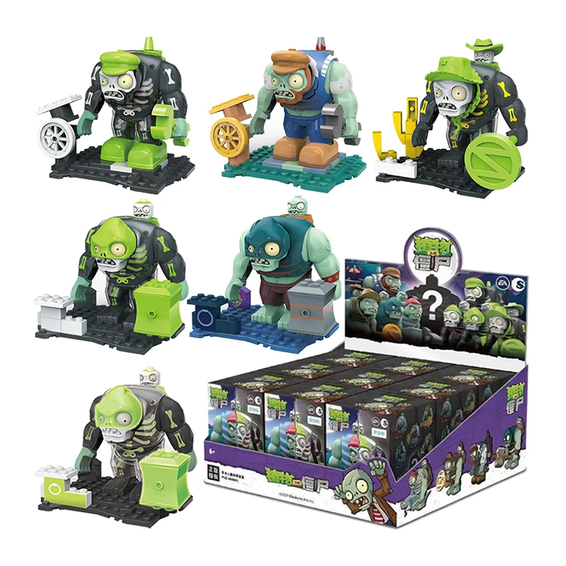 PLANTS VS ZOMBIES 2 ABS Material 1/9 Scale Giant Zombies Doll Bling Box Toys Action Figure Game Model Toys Children's Gifts