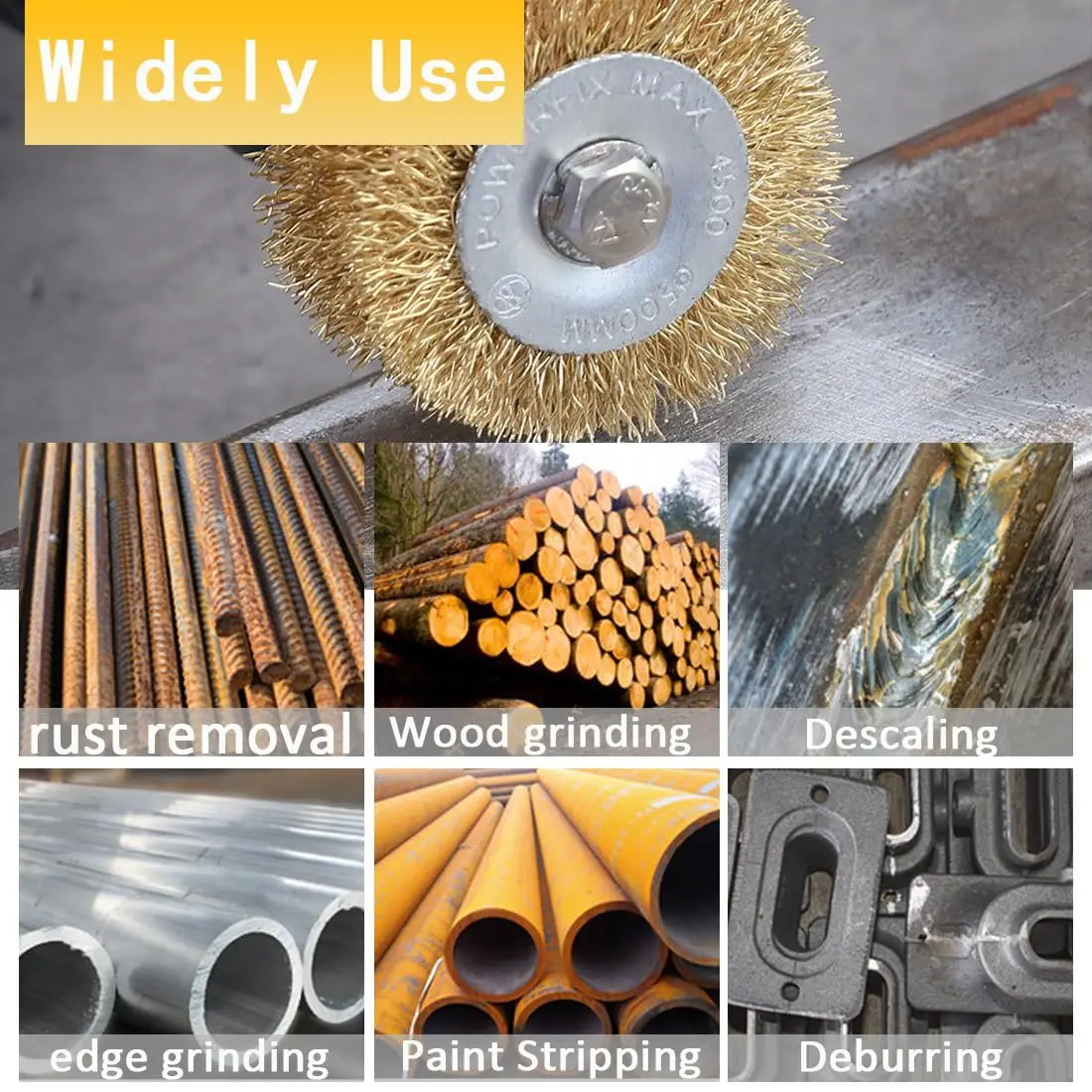 3PC Pen Type Steel Wire Brush 5PC Electric Drill Steel Wire Wheel with Rod Polish and Rust Removal Electric Drill Tool Accessory image 6