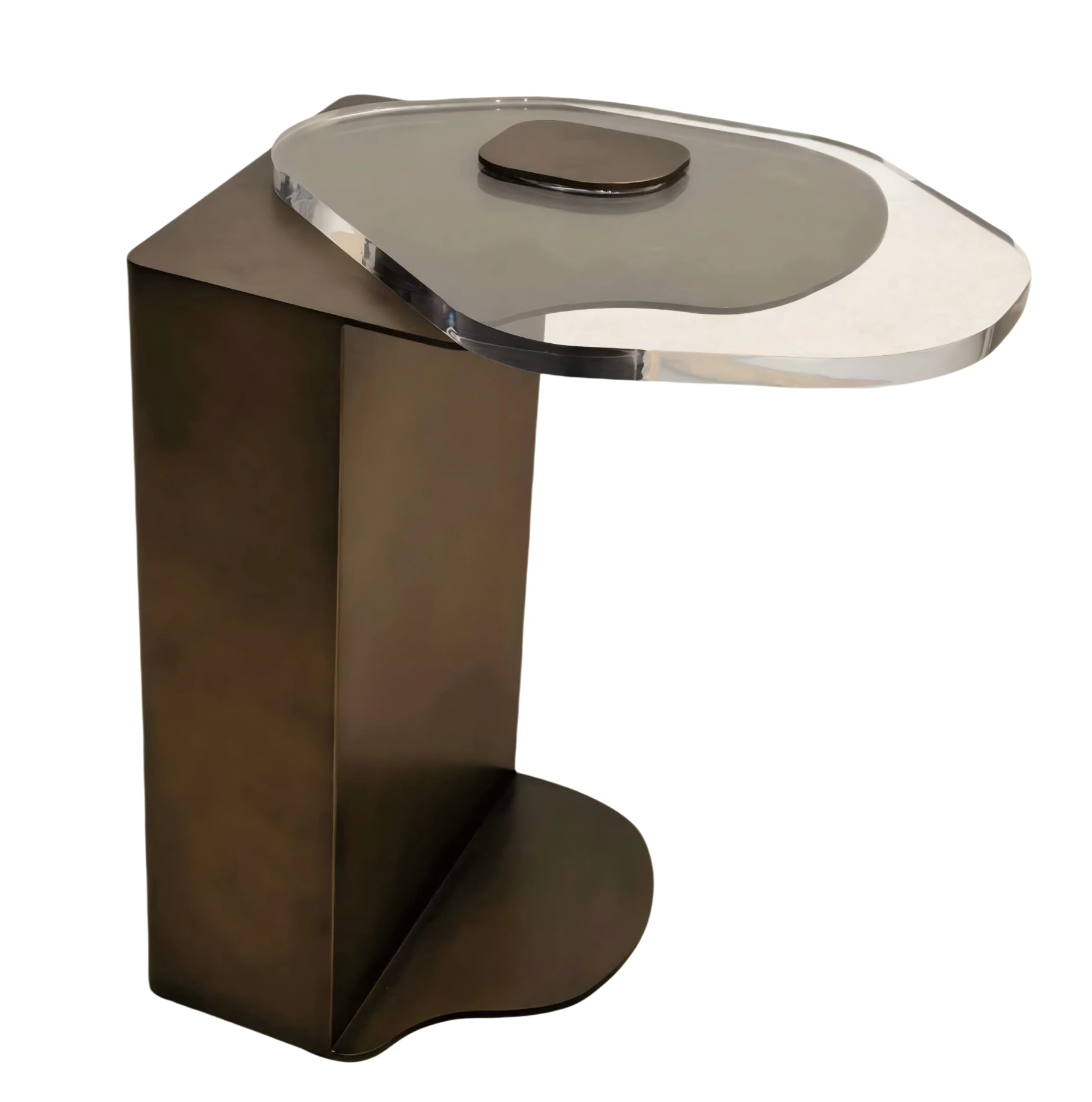Customizable Foldable Stainless Steel Coffee Table Modern Living Room Bedroom Side Table Small Home Apartment Bedside Table
