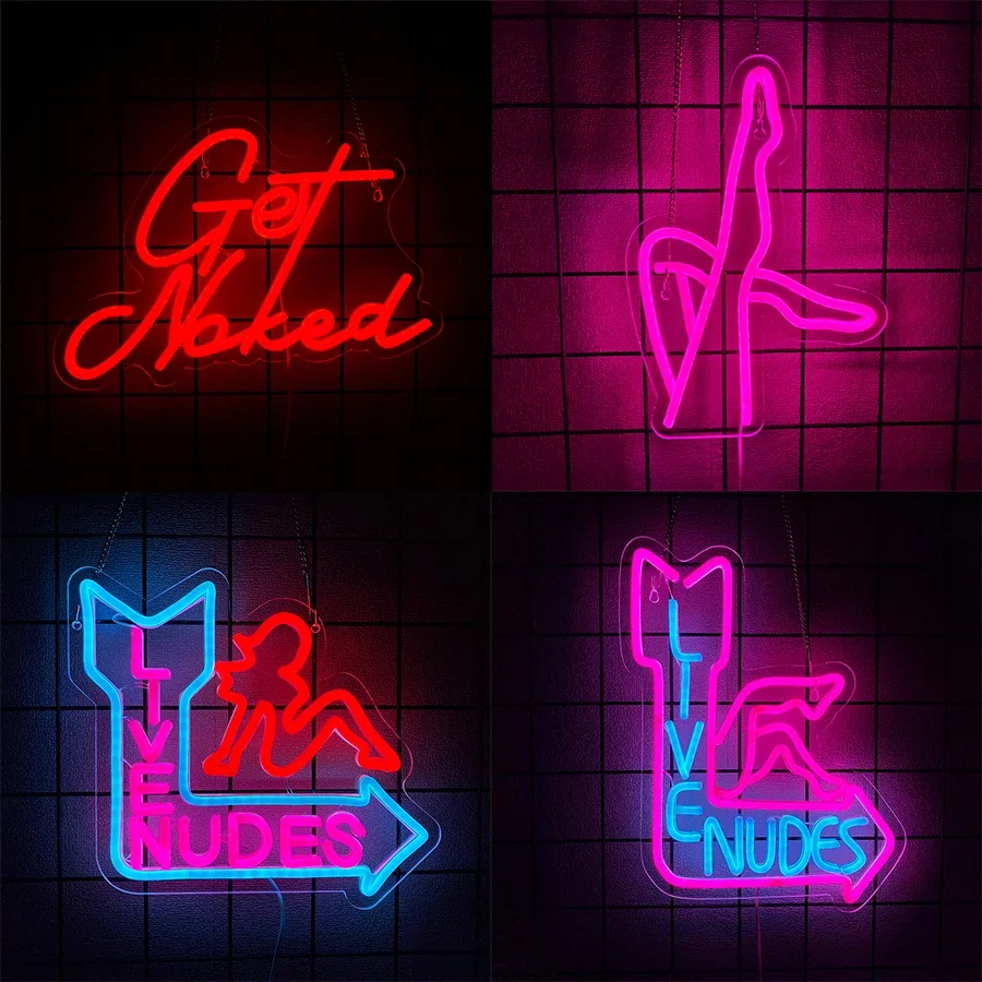 

Подходит для мужских пещер, пивных баров, спален, отелей, декора ванной комнаты, женских значков естетической линии, неоновых вывесок серии Live Nudes.