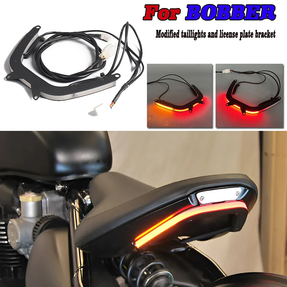 NEW For Triumph BOBBER Tail Light Motorcycle Modifying Tail Light License Plate Mount Integrated Three-in-One Turn Sign Suitable