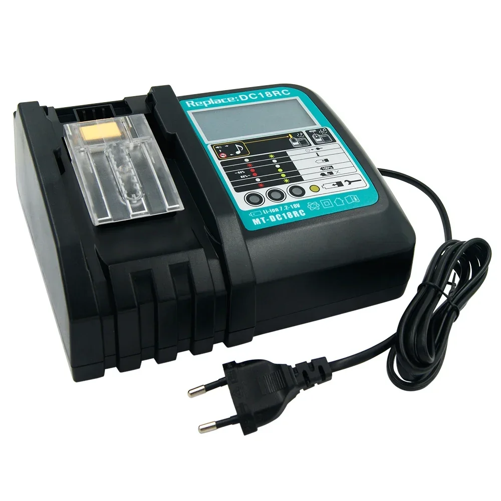 DC18RC شاحن بطارية ليثيوم أيون لماكيتا 14.4 فولت 18 فولت BL1830 Bl1430 DC18RC DC18RA الاتحاد الأوروبي التوصيل 3A الحالي 1 قطعة محول USB للهاتف