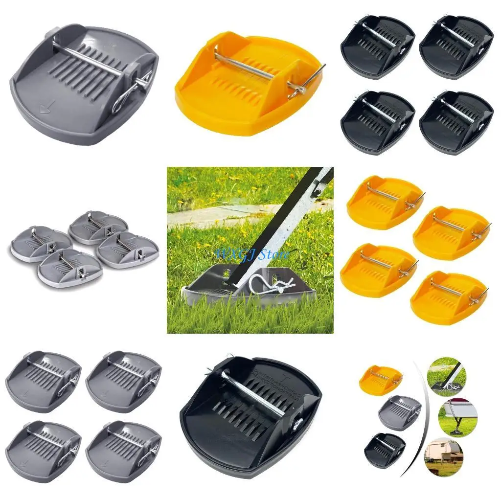 

37JE For Secure Ground Placement Ground Support Motorhome Jacks Pads Heavy Duty With Metal Pins Uneven Terrain Heavy Duty Use