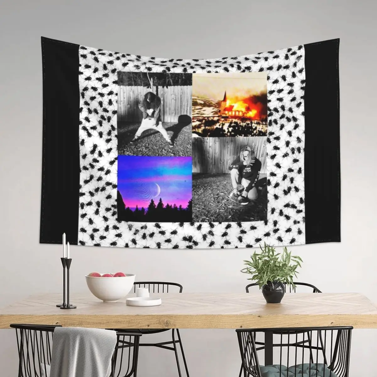 

Dark side of the clouds Tapestry Room Ornaments Wall Decoration Bathroom Decor Tapestry