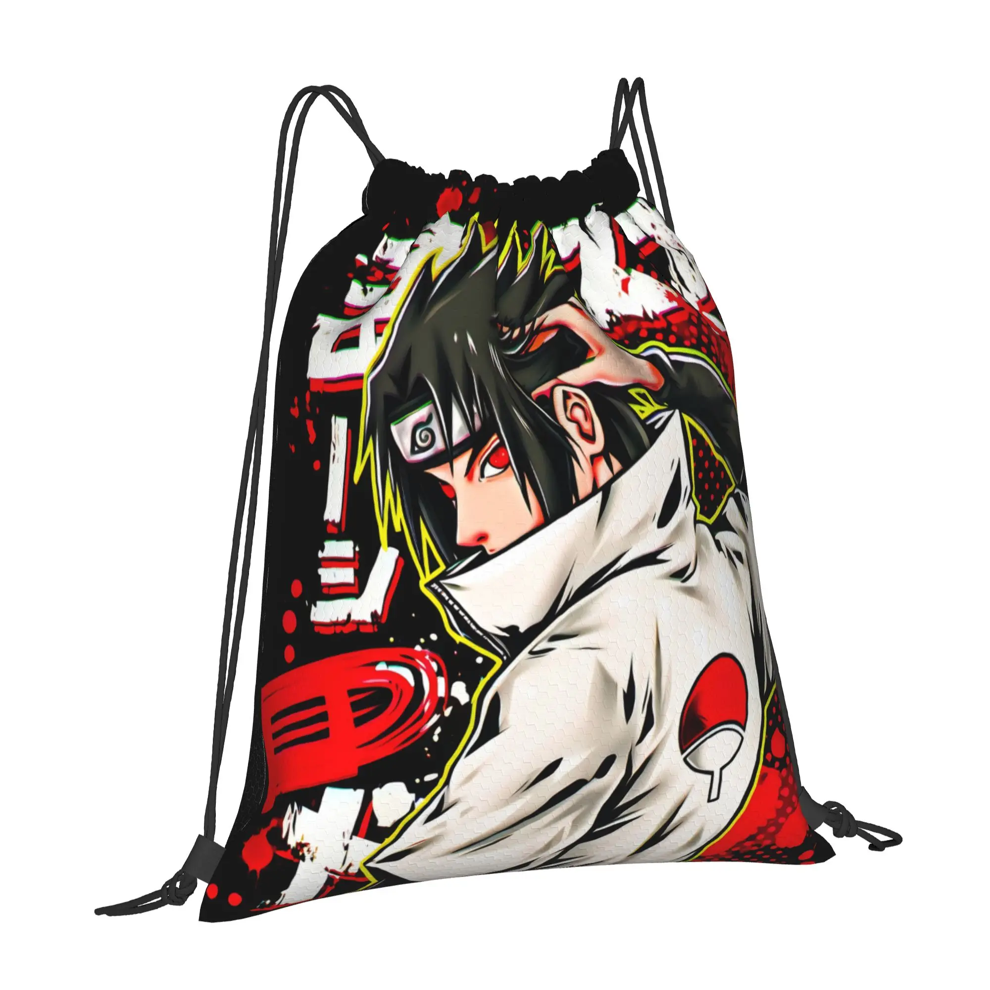 gym Pouch Naruto anime comic  Drawstring Bags Hiking Unisex Storage Organize Bundle Pocket Rope Bag