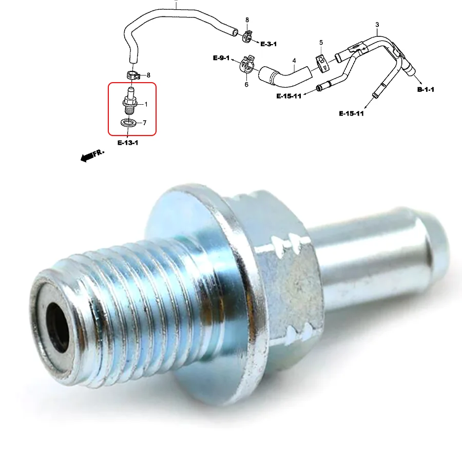 

Клапан принудительного вентиляционного клапана шатуна PCV с газовым клапаном шайбы для Honda Accord Civic CR-V ACURA RSX 17130-PND-A01 17130-RBB-A01, 1 шт.
