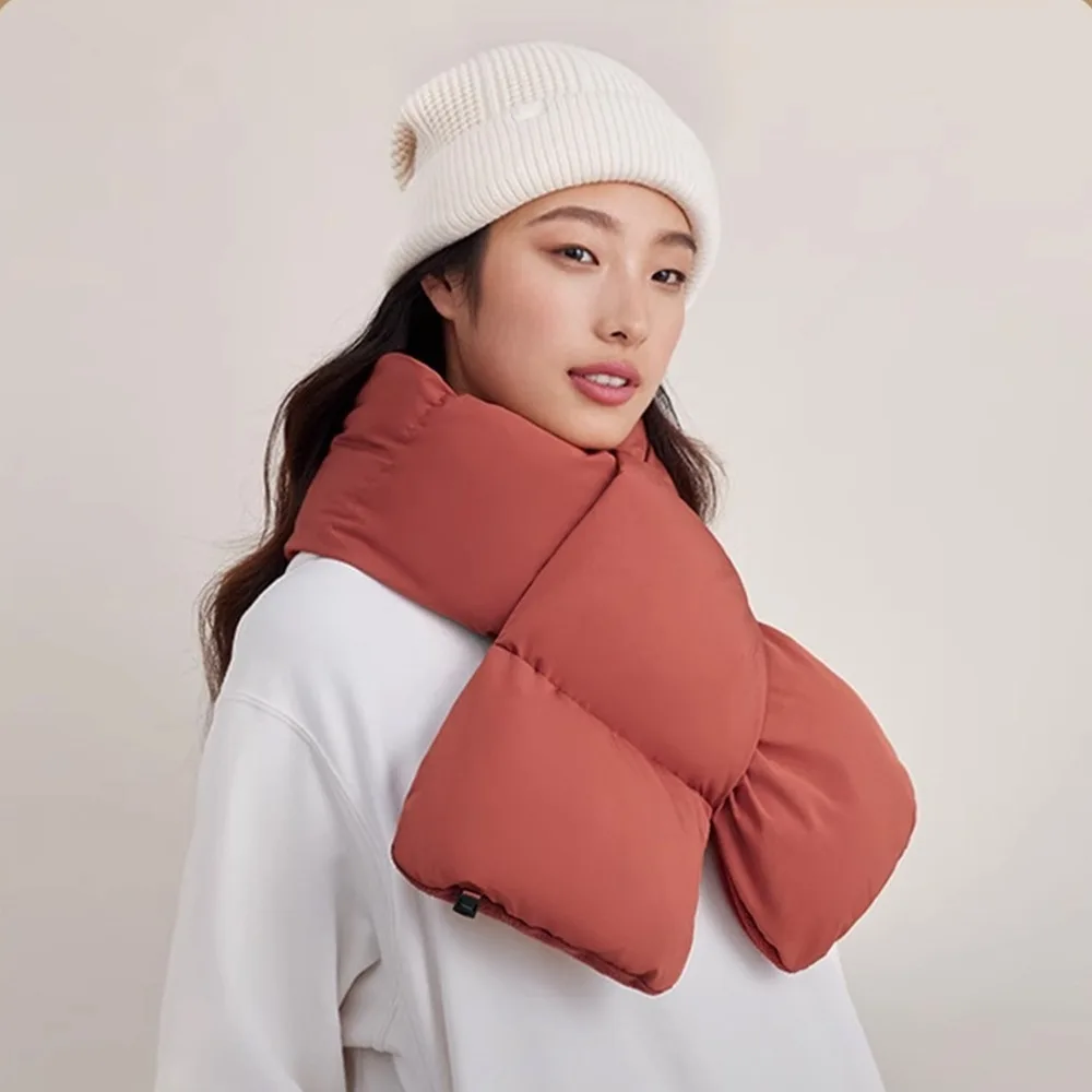 ผ้าพันคอให้ความอิเล็กทรอนิกส์ใช้ได้ทั้งชายและหญิงผ้าพันคอขนแกะให้ความอบอุ่นมีช่องเสียบ USB กันน้ำสีลูกกวาดสีทึบ