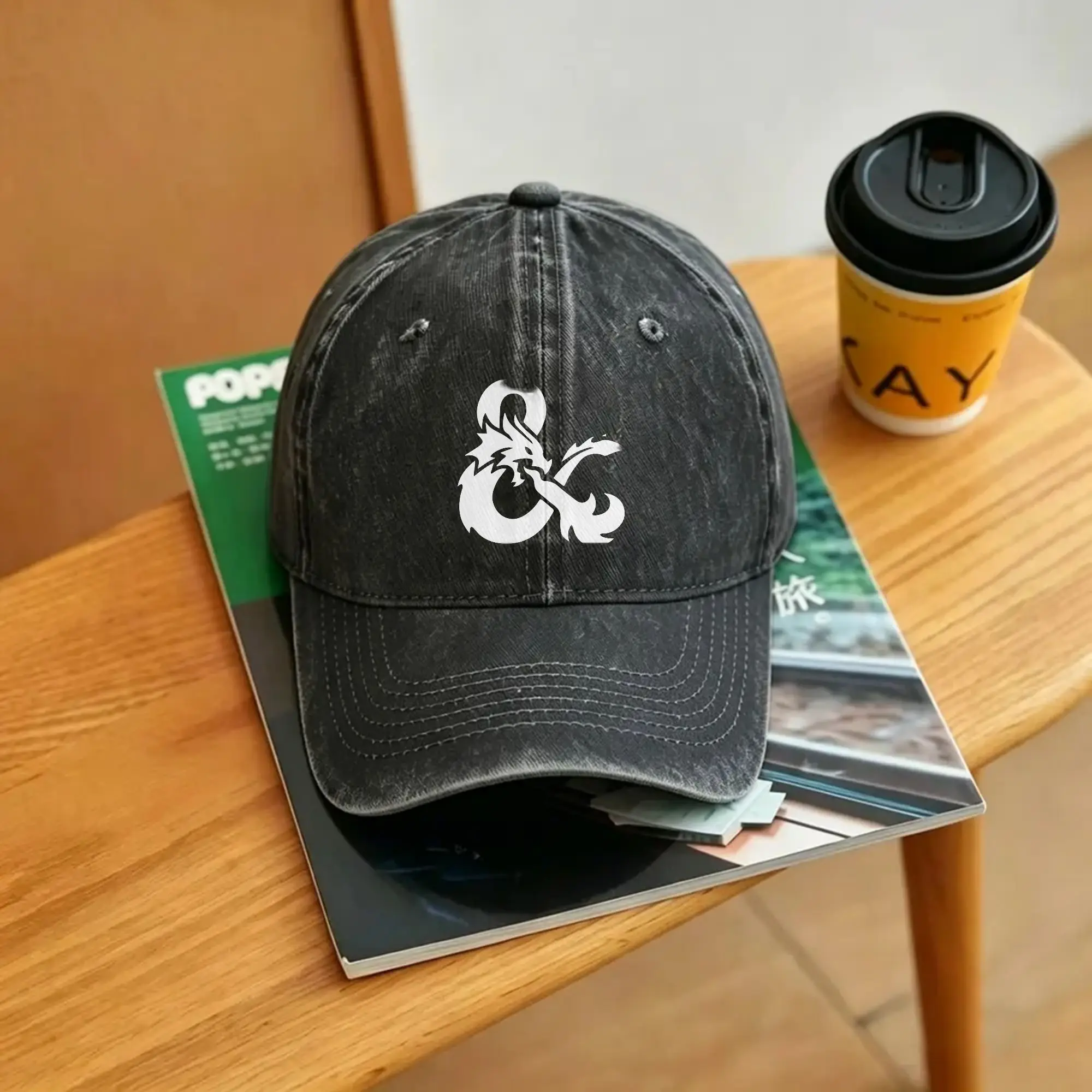 D-Dungeon Dragon DnD Master Casual Baseball Cap  Tennis Skate Hip Hop Hats Summer Wholesale Female Male DIY Print Baseball Caps