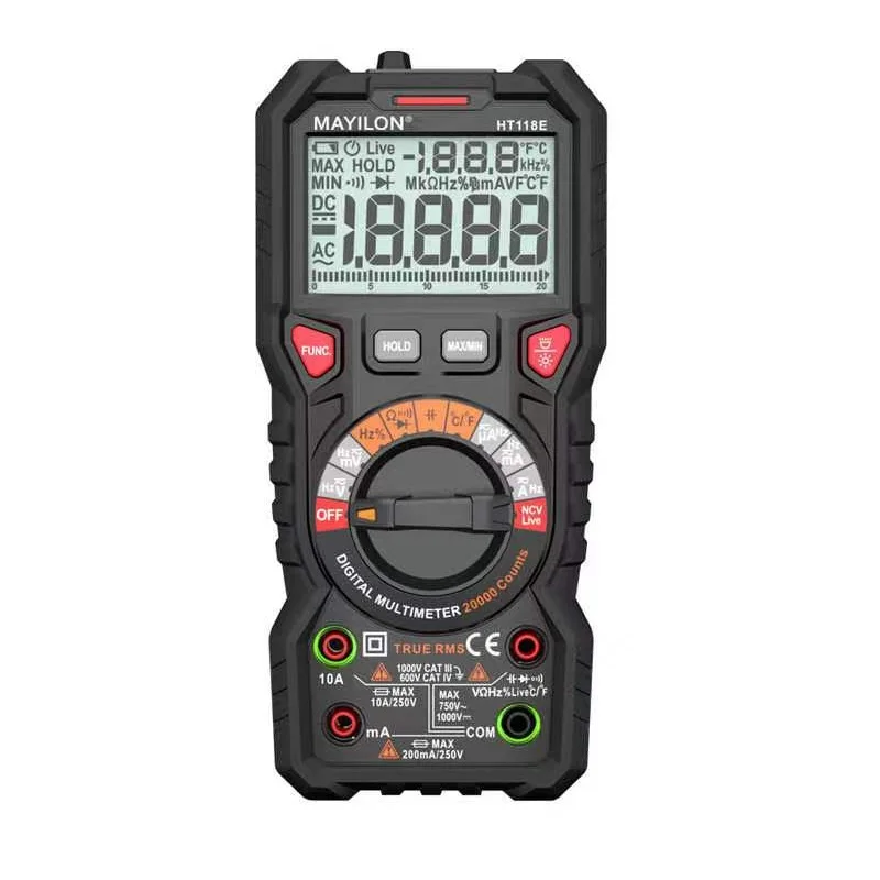 MAYILON HT118E Digital Multimeter 20000 Counts Professional High Precise Auto Range AC/DC Ture RMS Tester with Temp Measurement