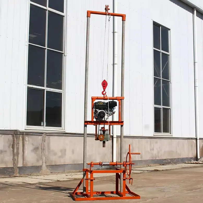 맞춤형 판매용 미니 80m 수동 드릴 장비, 가솔린 구동 경량 휴대용 효율적인 수중 시추 장비