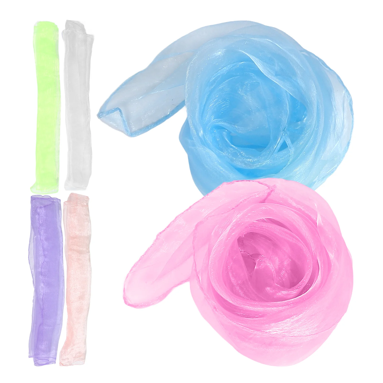 6 Pcs Kindergarten Dance Scarf Sensory Items for Classroom Pink Satin Baby Bandana