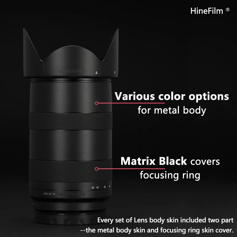 Película protectora de lente para HASSELBLAD XCD35-75, pegatina de piel prémium para HASSELBLA XCD35-75mm f3.5-4,5, 3575