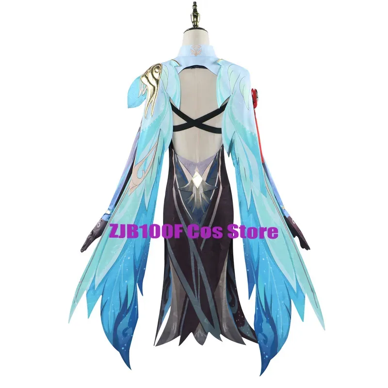 

ss23Xianyun Game Impact костюм облачный фиксатор косплей женское платье парик комплект вечерняя форма для женщин Xian Yun наряды