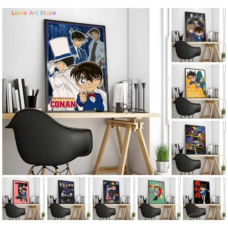 Detective Conan Diamond Painting Kit, Conan and Kaito Kid Group, Full Square Drill Rhinestone Mosaic DIY, Home Wall Decor Gift