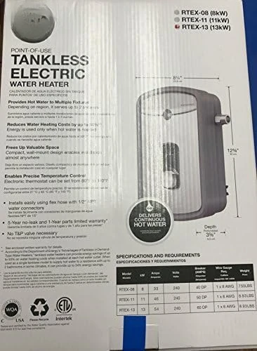 240V verwarmingskamer RTEX-13 residentiële tankloze boiler, GRIJS