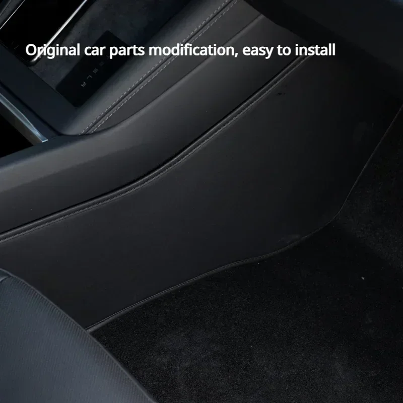 For Tesla Model 3 High land 2024 Car Center Console Side Anti-Kick Mats Dust Resistant Protector Mat Interior Decoration Trim