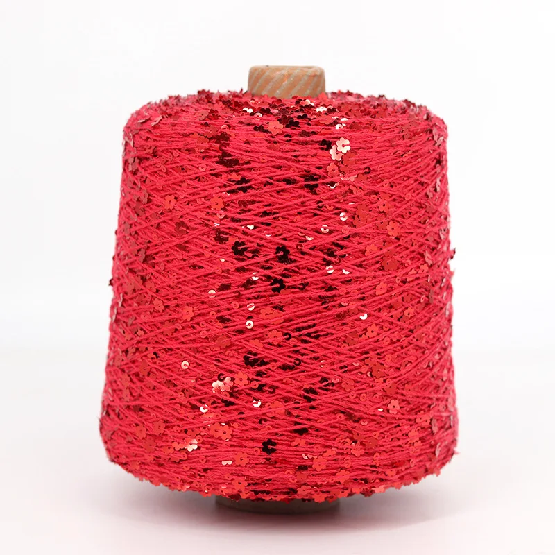 50G/Ball 49 Colors Golden Sliver Sequin Yarn Sparkle Glitter Threads Knitting Lurex Crochet Sweater Craft DIY Bag