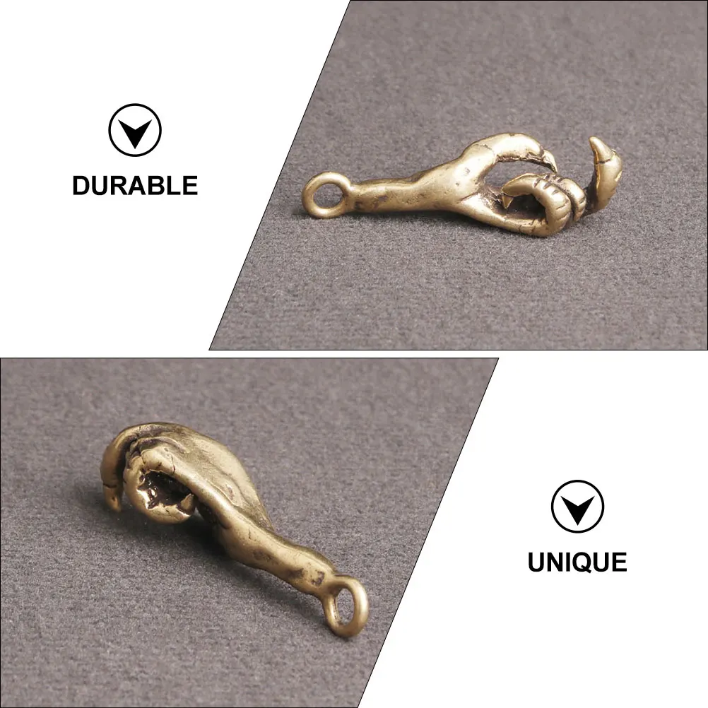

3 PCS Keychain Pendant Charms Bag Jewelry Pendants DIY Brass Crafts Retro Decor