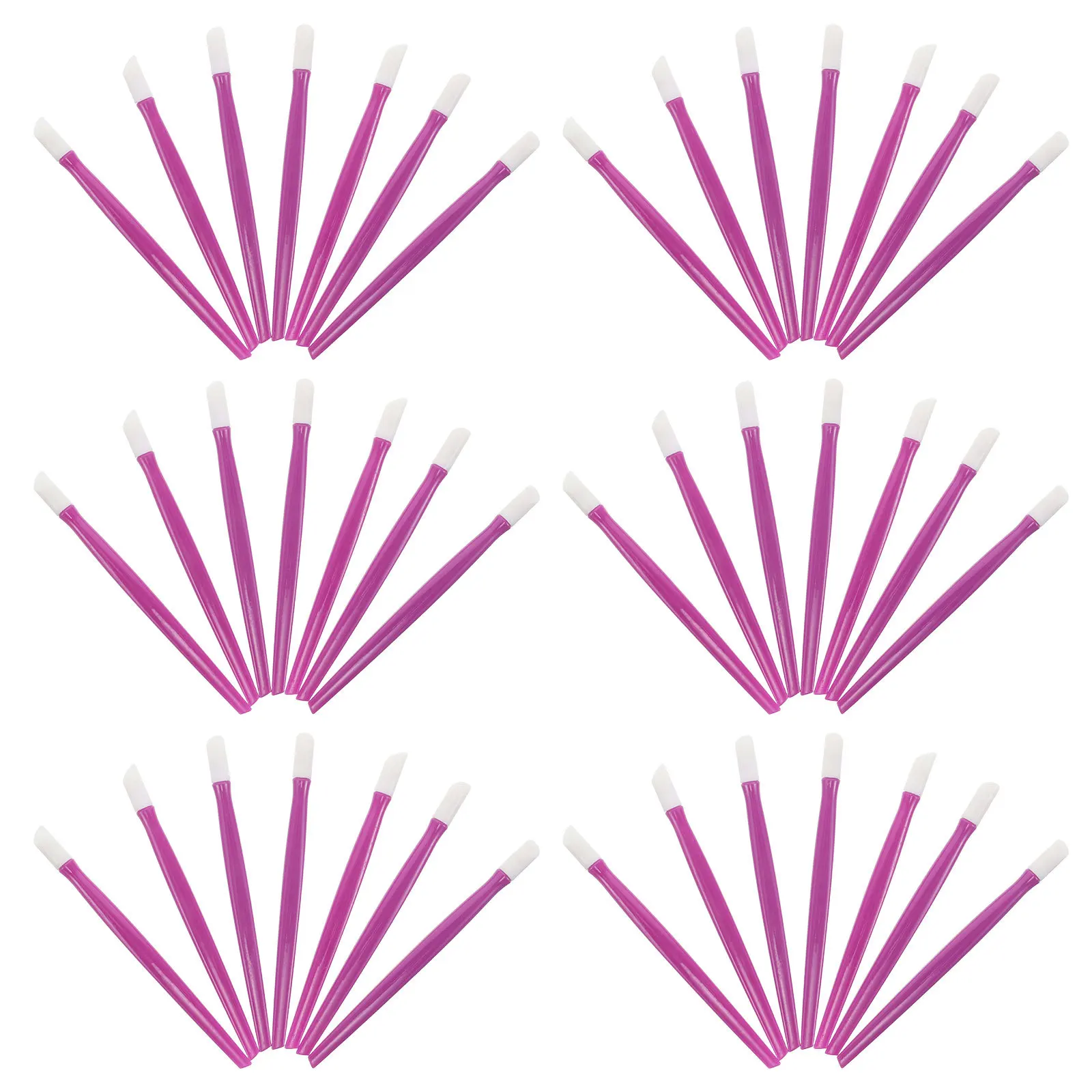 100 stks Art Pusher Professionele Manicure Stylus Pen Voor Nagelriemverwijdering Strass Plaatsing Nagelversiering Tool Rubberen Tip