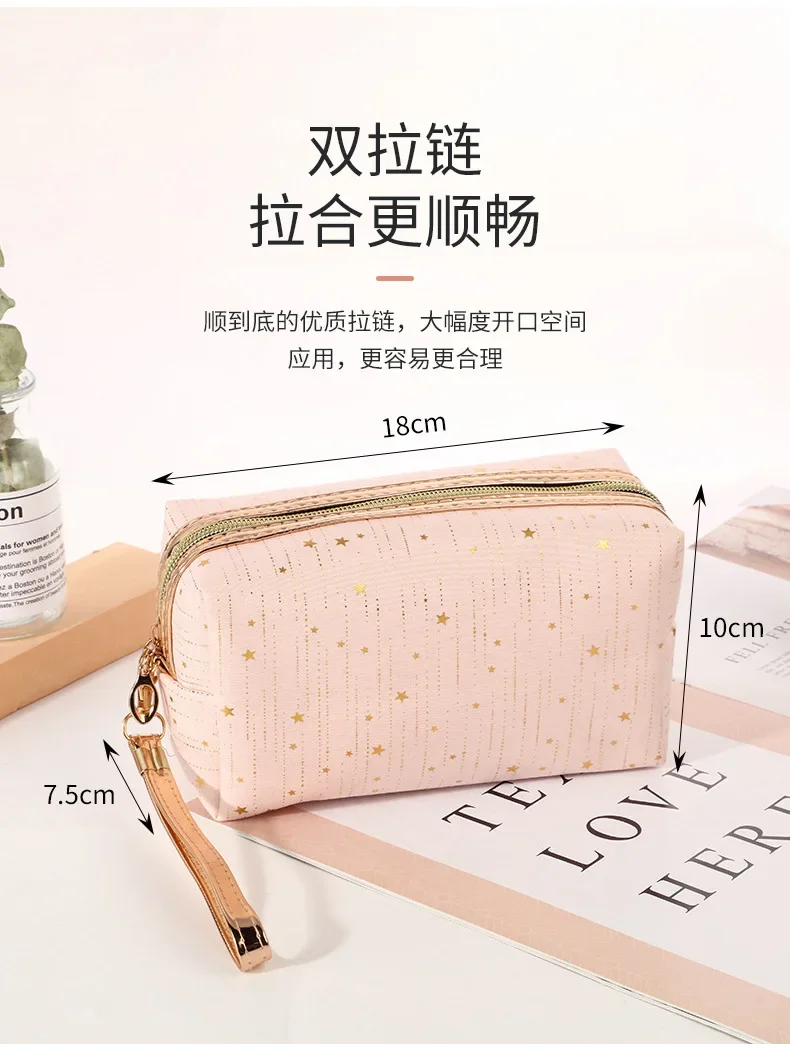 Snoopys-Bolsa de cosméticos de viaje portátil, bolsa de maquillaje impermeable de Color sólido, estuches de belleza y artículos de tocador, organizador de almacenamiento para niña