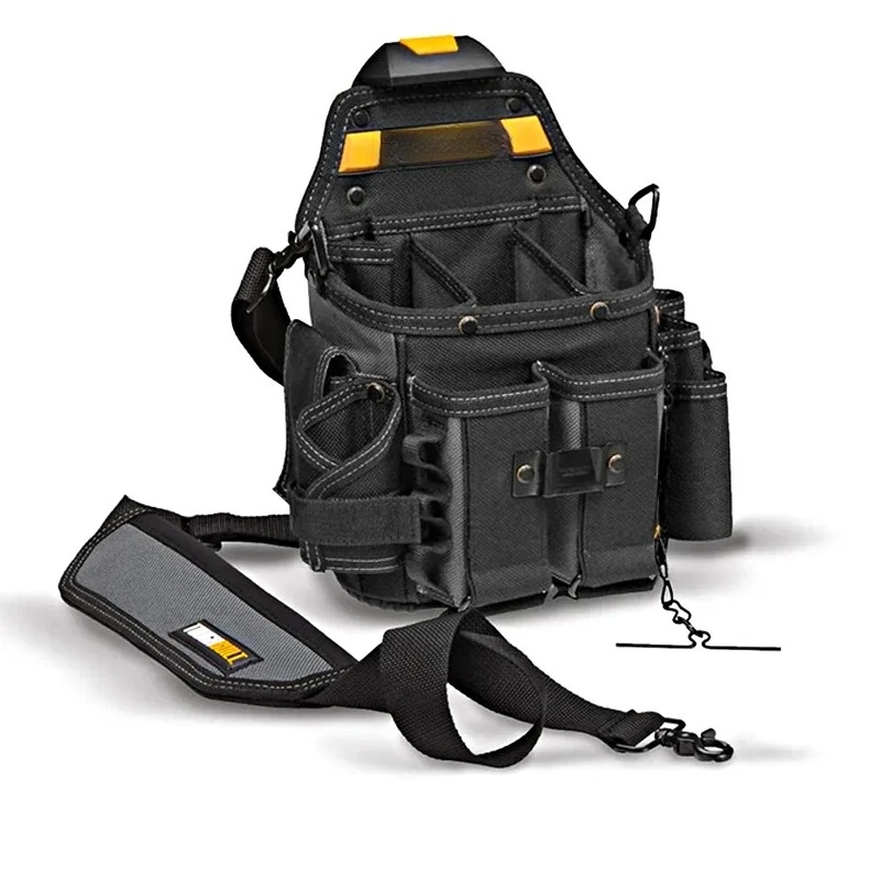 Journeyman Electrician Pouch + Shoulder Strap Multiple Pockets Compartment Wear Resistant Toolkit